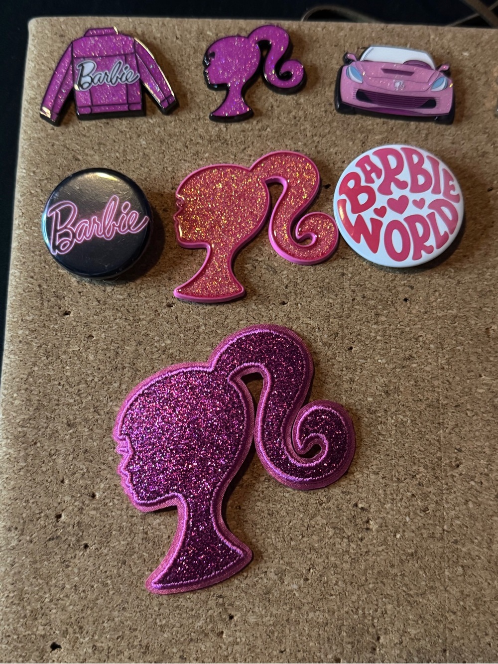 Barbie Enamel Pin, Buttons and Patches set